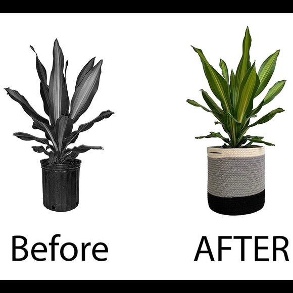 Jute Cotton Rope Planter Basket Storage vase - Picture 2 of 4